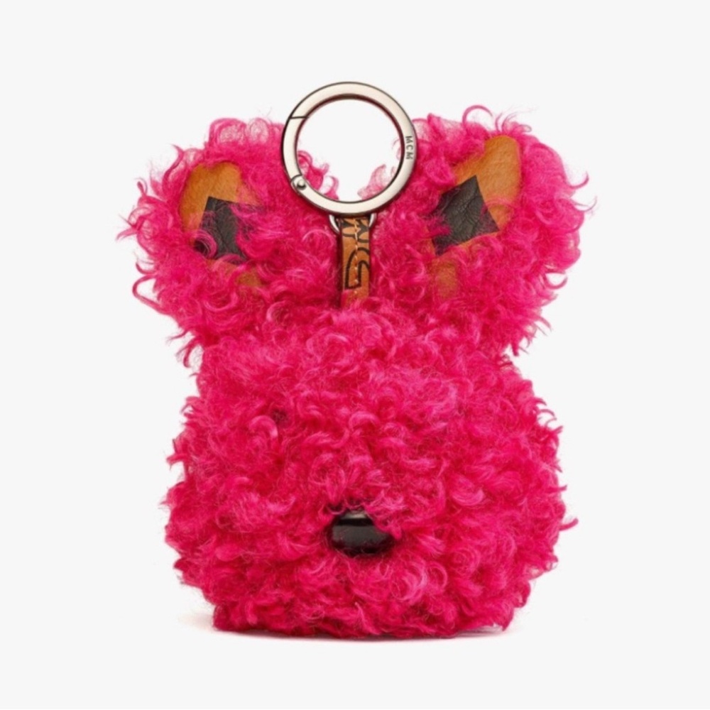 SOLD! MCM FAUX FUR PINK BUNNY BAG CHARM KEYCHAIN - Picture 4 of 10